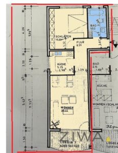 * RESERVIERT * 2,5 Zi-(Fe-)Wohnung mit Balkon und Garage im Dörfle